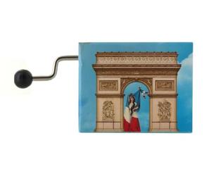 Lutèce Créations Boîte à Musique/boîte Musicale à manivelle avec mécanisme Musical de 18 Notes dans Une boîte en Carton illustré et ajouré - La Marseillaise (Rouget de Lisle)