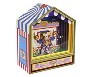 Lutèce Créations Boîte à Musique/boîte Musicale animée en Bois sur Le thème du Cirque avec Deux automates Clowns et mécanisme Musical à Ressort de 18 Notes - Le Printemps (Antonio Vivaldi).