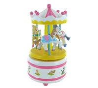 Lutèce Créations Boîte à Musique/carrousel/manège Musical Miniature en Bois avec Chevaux (réf: 43868) - Le Lettre à Elise (L. v. Beethoven)