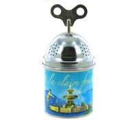 Lutèce Créations Boîte à Musique ou boîte Musicale Tinkle Tonk en métal avec Grande Clef supérieure, mécanisme Musical à Ressort de 18 Notes et Illustration - A la Claire Fontaine