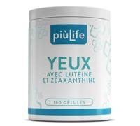 Luteine Zeaxanthine PiùLife - 180 Gélules | 1 par jour, Avec OPC de Pin Maritime, Acide Hyaluronique, Vitamine Pour Les Yeux A, E, B2 et Zinc, Sans Gluten, Sans Lactose