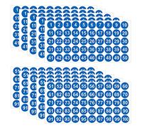 LUTER 10 Feuilles d'Autocollants Numéros 5 Lots 1-100 Autocollants Numéros Vinyle Etiquettes Imperméables Trier Organiser Boîtes Rangement Casiers Fournitures Bureau Scolaires (Bleu, 2.54 cm)