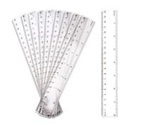 LUTER 10 PACK Règle En Plastique 20cm 8 Pouce Droite Règle Transparent Règle En Plastique Kit Outil De Mesure pour Bureau Des Étudiants
