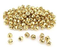 Luter 100pcs Noël Jingle Bells, Métal Petites Clochettes Grelots pour La Décoration de Noël à La Maison du Festival de Bricolage (Or 1,2 cm)