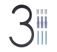 LUTER 12,7cm Numery Adresu Domu Srebrne Numery Uliczne P?ywaj?ce Numery Domów Numery Skrzynek Pocztowych Numery Drzwi Dla Numeru Domu (3, Noir)