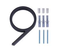 LUTER 12,7cm Numery Adresu Domu Srebrne Numery Uliczne P?ywaj?ce Numery Domów Numery Skrzynek Pocztowych Numery Drzwi Dla Numeru Domu (9, Noir)