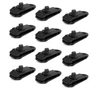 LUTER 12 Pèces Lot de Clips de Verrouillage Clips de Bâche Sécurise Multifonctions pour Activités Camping Canopy (Noir)