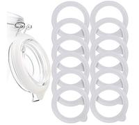 LUTER 12 Pièces Remplacement de Joints de Bocal en Silicone, Joints d'étanchéité en Silicone étanche à l'air Pour Couvercle de Bocal Mason, Bocaux en Verre à large Ouverture