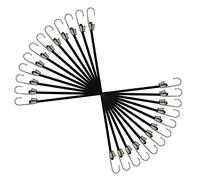 Luter 12 Pièces Tendeurs Elastique avec Crochets Petit Cordon Élastique pour Le Camping Le Transport Le Chargement et d'autres Activités de Plein Air (30cm, Noir)