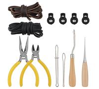 Luter 12pcs Kit de Réparation de Gant de Baseball, Dentelle kit de Cordon pour Gants de Softball Comprenant des Bandes Un Enfileur de Dessin des Verrous de Gant avec Une Boîte d'Accessoires De Gant