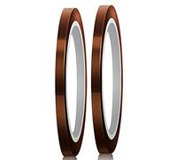 LUTER 2 Pcs Kapton Haute Température Sublimation Ruban Résistant à la Chaleur Ruban Thermique pour Impression Sublimation Transfert Chaleur Isolation Soudure à la Vague(5 mm x 33 m, Fauve)