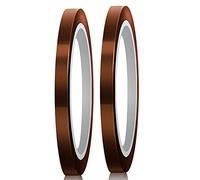 LUTER 2 Rouleaux Haute Température Sublimation Ruban Ruban Résistant à la Chaleur Ruban Thermique pour Impression Sublimation Transfert Chaleur Isolation Soudure à la Vague(10 mm x 33 m, Fauve)