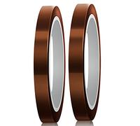 LUTER 2 Rouleaux Haute Température Sublimation Ruban Ruban Résistant à la Chaleur Ruban Thermique pour Impression Sublimation Transfert Chaleur Isolation Soudure à la Vague(15 mm x 33 m, Fauve)