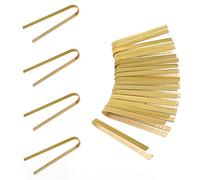 LUTER 20 Pièces 16cm Pinces en Bambou Jetables Ustensiles de Cuisine Pinces à Pain Pinces à Pain Naturel pour La Cuisine Le Pain Les Fournitures de Thé, (B12055)