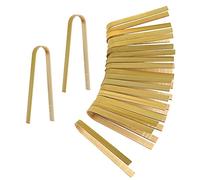 LUTER 20 Pièces Pinces en Bambou Jetables Ustensiles de Cuisine Pinces à Pain Pinces à Pain Naturel pour la Cuisine