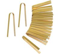LUTER 20 Pièces Pinces en Bambou Jetables Ustensiles de Cuisine Pinces à Pain Pinces à Pain Naturel pour la Cuisine