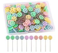 Luter 200pcs Épingles à Tête Plate avec Boîte De Rangement Couleurs Assorties Épingles Décoratives pour Couturière Artisanat Projets De Couture