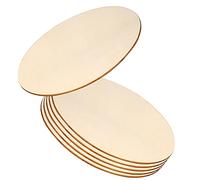 LUTER 20cm 6 Pièces Rondin de Disque Ronds En brut Disques En Non Finis Découpes Pour Bricolage Signe De Cercle En Bois