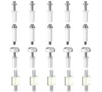 LUTER 20pcs Kit de Réparation Quincaillerie pour Porte Pliante de Placard, Adapté aux Portes de 2,5 cm à 3,5 cm d'Épaisseur Accessoires Quincaillerie Porte Pliante Remplacement de Réparation Matériel