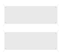 LUTER 2pcs 180x60cm Bannière Vierge à Peindre, Drapeau Blanc à Personnaliser en Polyester Bannières Blanche avec 2pcs 6m Corde à Suspendre pour DIY Mur Extérieur Intérieur Enseignes Bureau Affichage