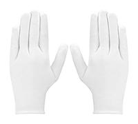 LUTER 3 Paires Gants De Coton Blanc Femme Homme Gants en Tissu pour Eczéma, Mains sèches, hydratation, Nettoyage des Costumes en Argent pour Bijoux de pièce de Monnaie