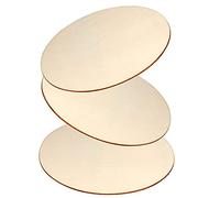 LUTER 30cm 3 Pièces Disque En Bois Ronds Non Finis Pour Bricolage Signe De Cercle