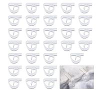 Luter 30pcs Pince à Nappe de Table, Clair Pinces à Nappe Pince à Nappe Extérieure Clips de Fixation Nappe pour Pique Nique de Camping à la Maison en Plein Air Intérieur