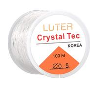 Luter 328ft 0.5mm Fil Transparent Invisible Élastique Fil Extensible pour Bracelet Bijoux Perle Collier