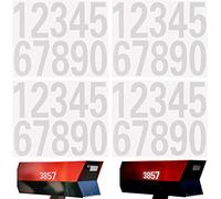 LUTER 4 Feuilles 40 Pièces Autocollants De Numéro De Boîte Aux Lettres Réfléchissants 0-9 Chiffres Autocollant Autocollant Pour Boîte Aux Lettres Porte Fenêtre Numéro d'Adresse (Blanc, 5cm)