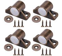 LUTER 4 Pièces Loquets de Porte Magnétiques Aimants de Porte d'Armoire avec Vis en Acier Inoxydable pour Ferme Armoire de Cuisine Fermeture de Porte Coulissante (Bronze)