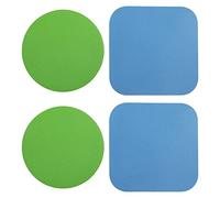 LUTER 4 Pièces Ouvre Bocaux Caoutchouc, Pot Gripper en Caoutchouc Multi-Fonctions Ouvre-Bocal pour Personnes Âgées Souffrant d'Arthrite Mains Faibles Sous-Verres de Cuisine (Bleu Clair, Vert)