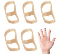 LUTER 5 Pièces Attelles Doigt Ovale, Attelle de Doigt Attelle de Support de Doigt Attelle Stabilisatrice de Doigt Support d'Attelle de Doigt pour Pouce Majeur ou Annulaire (Tailles 3, 4, 5, 6, 7)