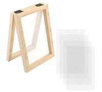 LUTER 5 Pièces Kit de Fabrication de Papier en Bois Y Compris le Papier en Bois Fabrication de Cadres de Moules et Mailles Artisanat pour Papier Bricolage Fleurs Séchées Artesanat