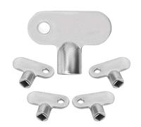 LUTER 5 Pièces Laiton Clés de Vanne de Radiateur, Clé de Trou de Purge de Radiateur Clé de Verrouillage d'air de Radiateur Clé de Vanne de Plomberie pour Radiateurs et Robinet (Argent)