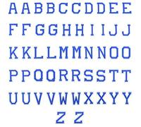 LUTER 52 Pièces Fer Sur Des Patchs de Lettre Alphabet Coudre Sur Des Appliques Avec Patchs de Réparation Décoratifs Lettre A-Z Brodés Pour Chapeaux Chaussures Sacs (Bleu)