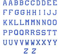 LUTER 52 Pièces Fer Sur Des Patchs de Lettre Alphabet Coudre Sur Des Appliques Avec Patchs de Réparation Décoratifs Lettre A-Z Brodés Pour Chapeaux Chaussures Sacs (Bleu)