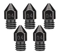 Luter 5PCS Buses d'extrudeuse 0.4mm/1.75mm, Buses d'imprimante 3D résistantes aux Hautes températures pour MK8 avec boîte de Rangement, compatibles avec Makerbot CR-10 Ender 2 3/3pro 5