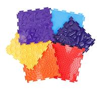 Luter 6 Pièces Tapis de Sol Sensoriel, Amusants Tapis Sensoriel Motifs Assortis Tapis de Jeu Sensoriel pour Sol Tapis de Massage pour Enfants Tapis de Sol Puzzle Bebe