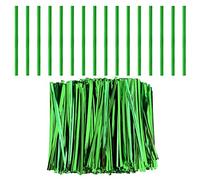 LUTER 750 Pièces 10cm Liens Torsadés Métalliques Twist Ties pour Sacs de Bonbons Sacs de Café Collations Gâteaux Articles de Fête (Vert)?Embellissement Atmosphère de Noël