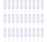LUTER 80 Pièces 4ML en Pipettes en Plastique - Injecteur de Compte-Gouttes Liquide, Pipette de Transfert Jetable pour Dessert, Cupcakes, Patisserie - Transparent