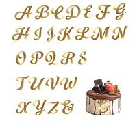 LUTER Lettres pour Gâteau Lettres Gâteau les Lettres pour Gâteaux Kit Alphabet Gâteau Gâteau Lettres Décoration Acrylique Alphabet Cake Topper Nom Personnalisé Cupcake Toppers Avec A-Z Lettre Miroir