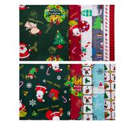 LUTER Lot de 10 tissus th me de No l en pur coton pour d corations de bricolage, s rie No l, 45?55 cm/18?22 pouces