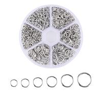 LUTER Lot de 1000pcs Anneaux Ouverts Ouverts Connecteurs de Joints Toriques en Métal Argent Fabrication de Bijoux Anneaux Ouverts de Jonction Ininterrompue Élégante (4 mm 5 mm 6 mm 7 mm 8 mm 10 mm)
