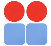 LUTER Lot de 4 Pastilles Adhérentes d’Ouvre-Pot, Coussinets Caoutchouc pour Couvercles Bocaux Bouteilles pour Mains Faibles Personnes Seniors Accessoires Multifonctions Cuisine (Rouge, Bleu)