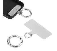 LUTER Patch d'attache de Téléphone, Onglet d'attache de Téléphone avec 1 Anneau à Ressort en Métal Robuste Portable Onglets pour Sangle de Téléphone pour Pièce de Rechange de Téléphone Portable