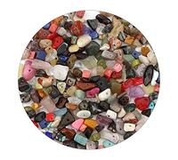 LUTER Perles de Pierre à Puce Naturelle Environ 500 Pièces Perles de Pierres Précieuses Irrégulières Trou Percé pour Bijoux à Bricoler Soi-même Collier Bracelet Boucle d'Oreille (Multicolore)