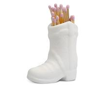 LUTER Porte Allumette pour Botte, Lovely Céramique Porte Allumette pour Botte avec Striker Intérieur Décoration Accessoire pour Salle de Bain Chambre Cuisine (Blanc)