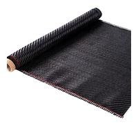 LUTER Tissu en Fibre de Carbone, Rouleau de Tissu en Fibre de Carbone 127x30cm Feuille de Fibre de Carbone Vinyle Noir pour Bateaux Voitures Mur en Béton Sous-Sols Projets de Bricolage