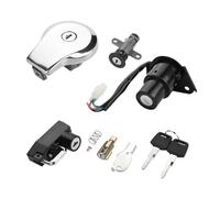 LUTFI Essence réservoir Marche arrêt Kit de commutateur d'allumage de Moto Bouchon de réservoir de Carburant Verrouillage de siège avec clés adapté pour Virago XV535 XV250 XV125