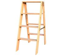 LUTFI Tabouret échelle Pliante Tabouret Pliant à 4 marches, échelle d'escalade en Bois épais, chaises d'escalier avec Large pédale for Adultes, Hauteur 100 cm Escabeau